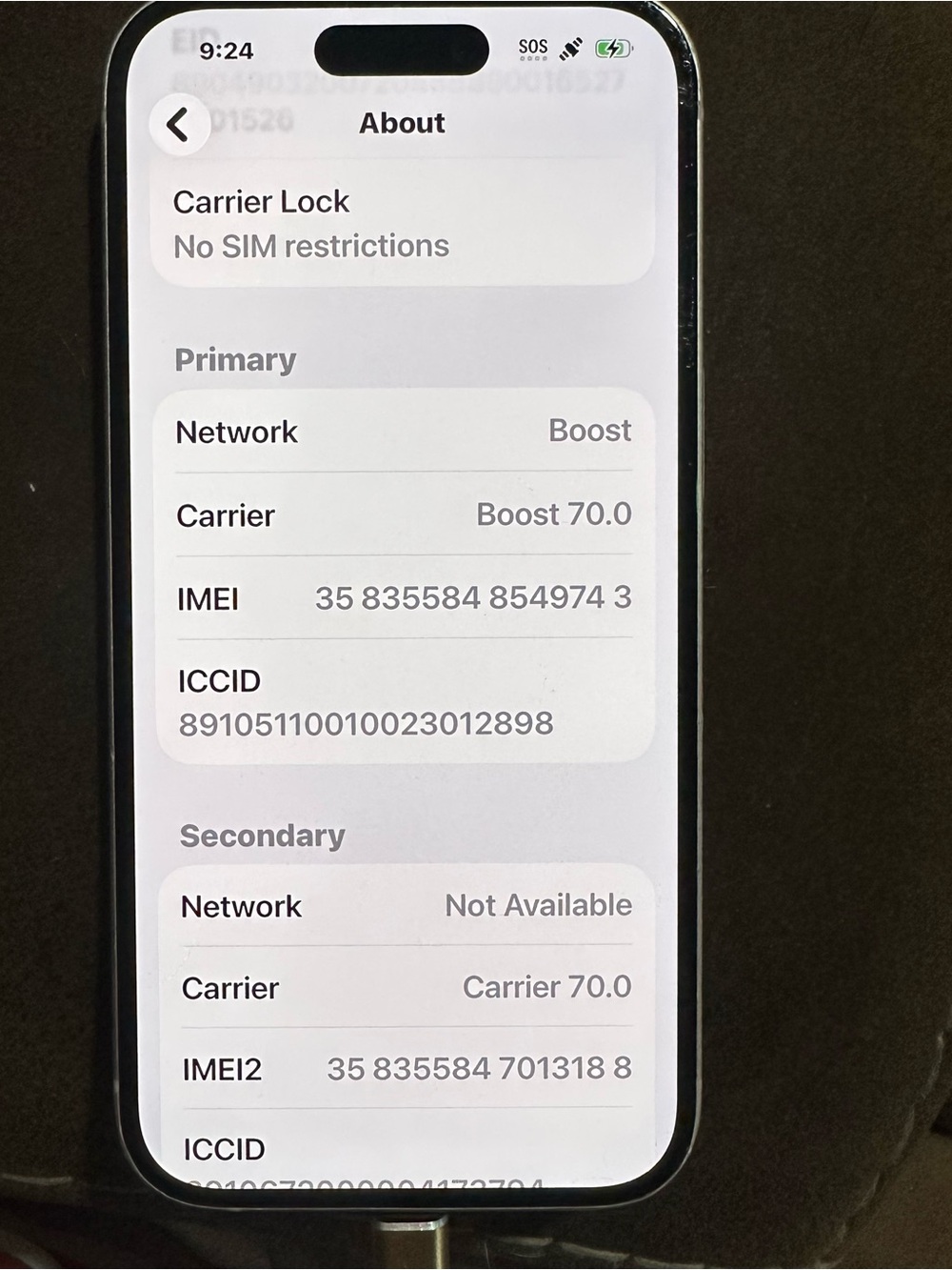 Apple IPhone 15 pink 128gb carrier UNLOCKED